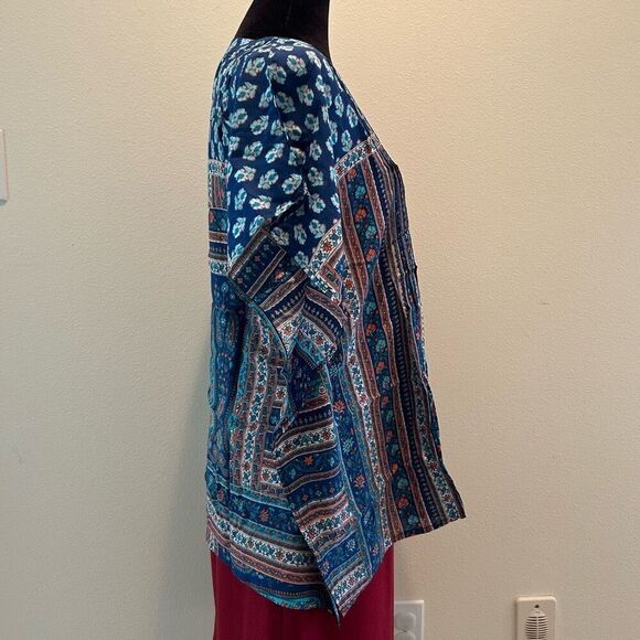 NWT XXS Women’s Printed Tolani Summer Blouse - Picture 4 of 9